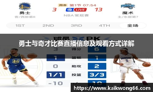 勇士与奇才比赛直播信息及观看方式详解